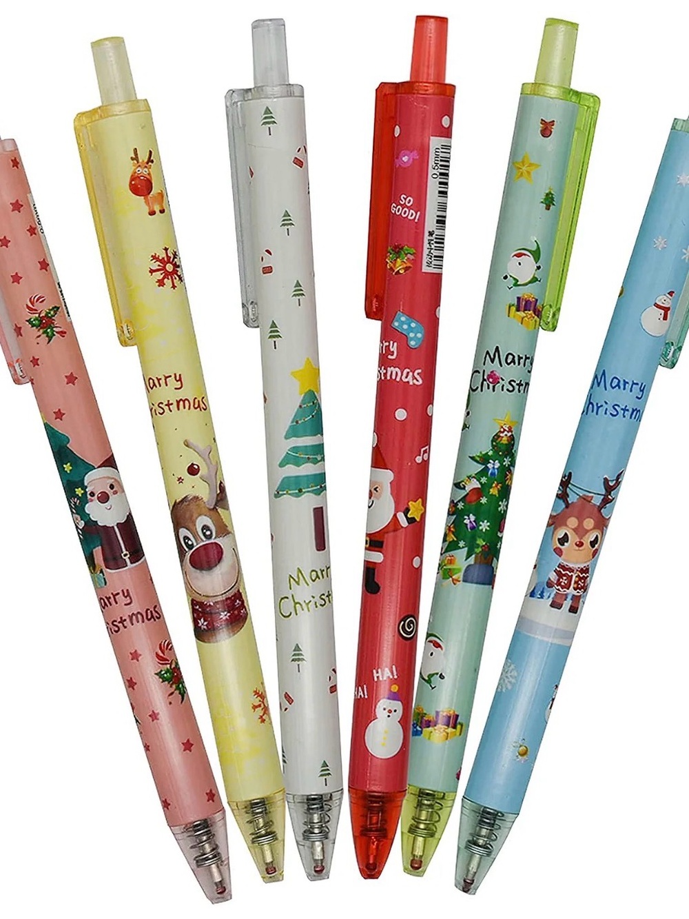 6 Pcs Gel Ink Pens Retractable Pens Cute Pen 0.5mm Black Ink Pen Writing Pens...
